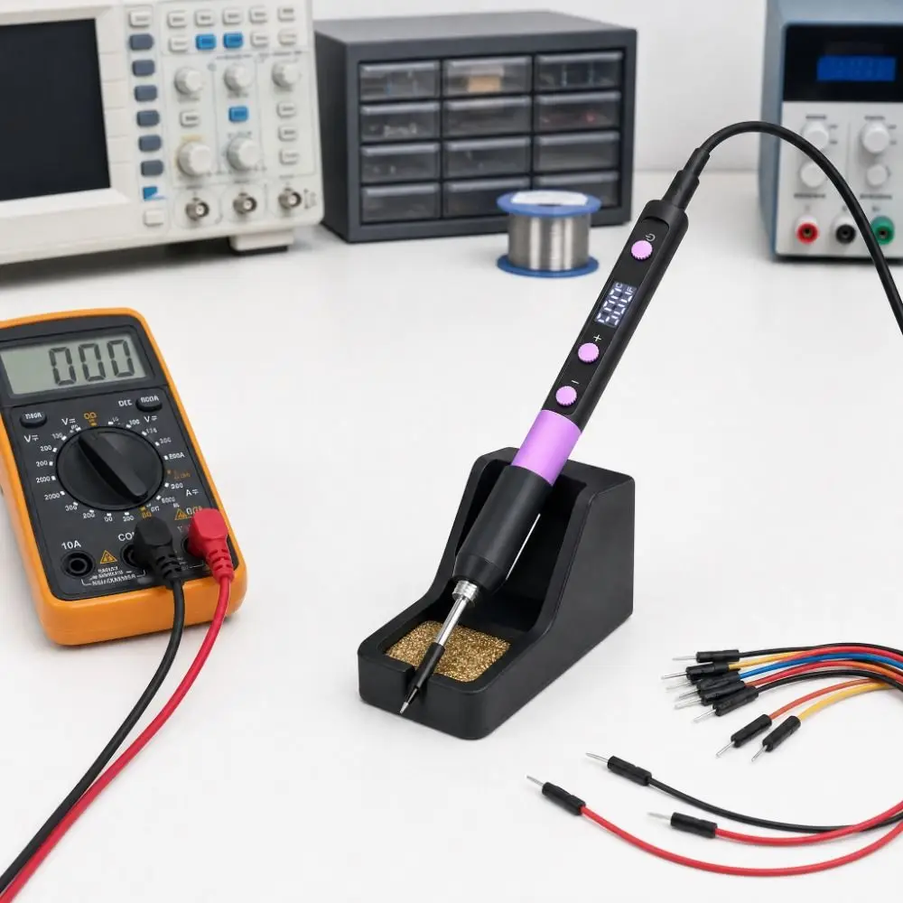 Adjustable Temperature USB Soldering Iron Speed Heating Digital Display Electric Iron Solder Cordless 12W Welding Tool Kit Pen