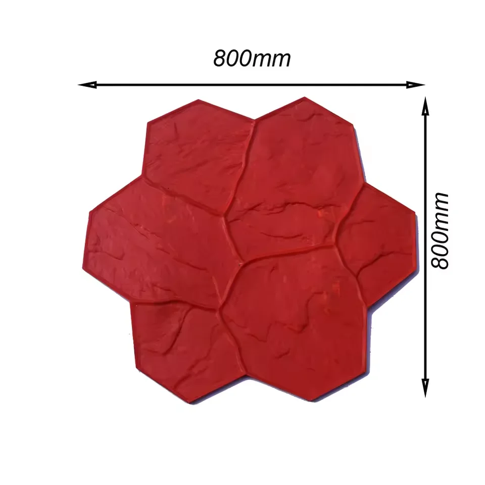 Decorative Stamped Concrete Molds Ice Crack Stone Texture Embossing Tools For Park Walkway Color Cement Pavement Construction