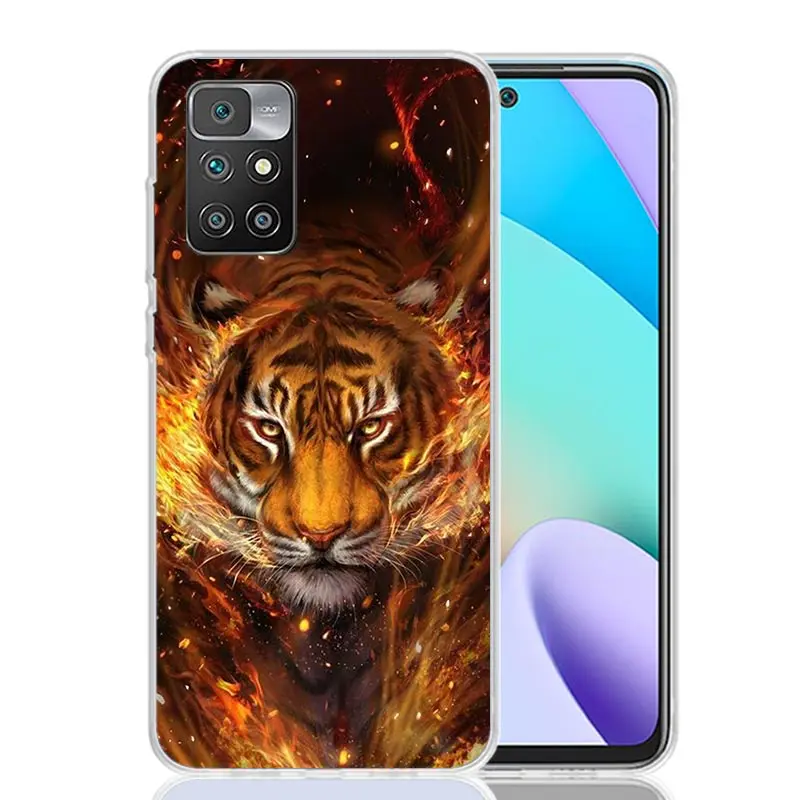 Ferocious Tiger Animal Phone Case For Xiaomi 12C 12 10C 10 10A 9C 9 9A 9T 8A 8 7A 7 6A 6 Pro S2 K70 K60 K40 K20 Art Coque Capa