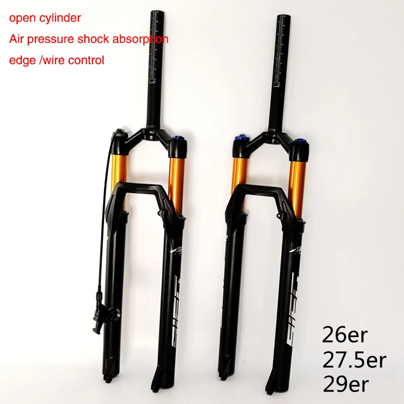 Aluminum Alloy Bike Air Front Fork Horquilla Mtb 26/27.5/29 Suspension De Aire Garfo Suspensao Fourche Vtt Forcella Orquilla