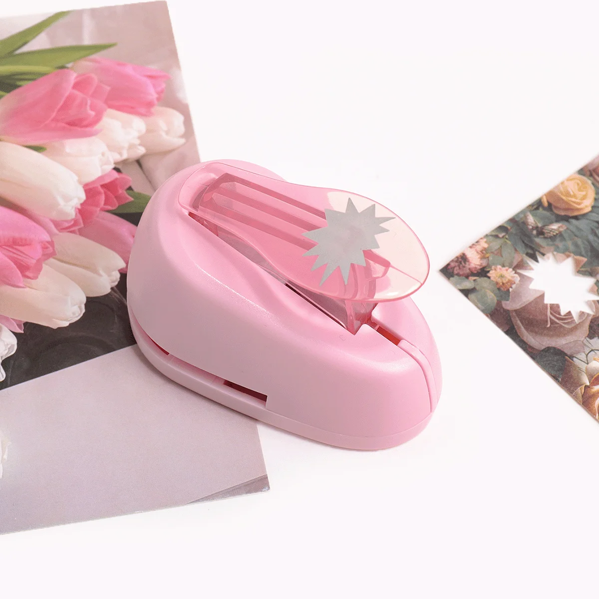 Star Puncher Scrapbooking Tool DIY Paper Craft Explosion Star Shape Cutter Embossing Die Cut for Card Making Album Decor