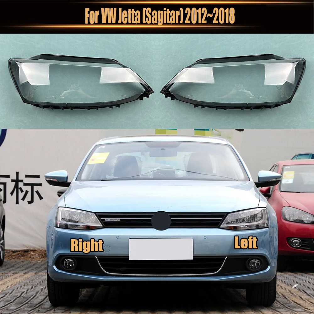 

For VW Jetta (Sagitar) 2012~2018 Car Accessories Headlight Cover Transparent Lampshade Lamps Headlamp Shell Lens Plexiglass