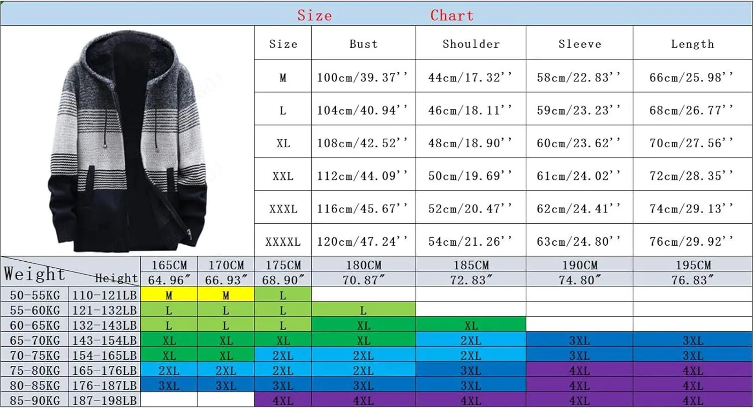 JUNGE 2023 Cardigan Sweaters for Men Long Sleeve Open Front Hooded Cardigans Jackets Regular Fit Sweater Coat with Pockets