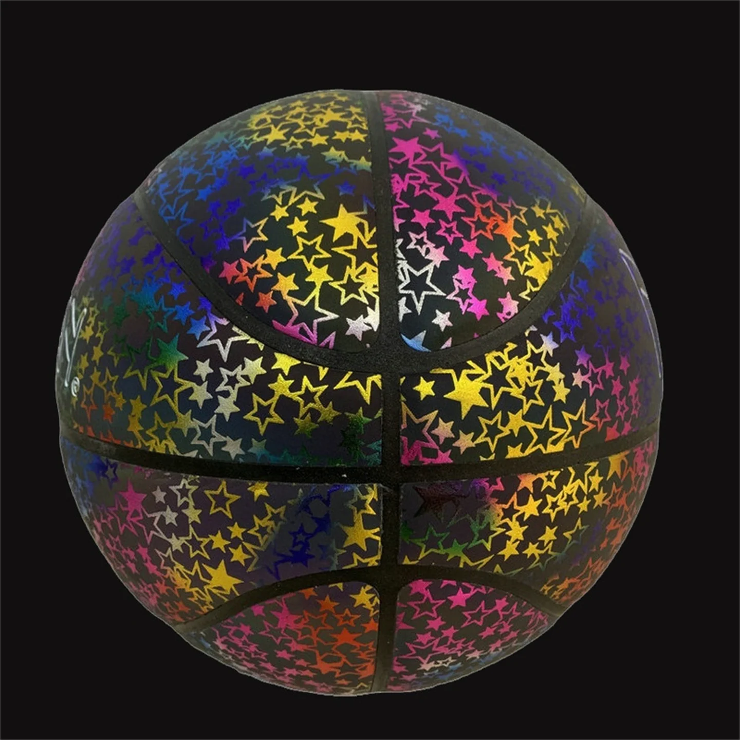 야광운 농구 사이즈 7 #   PU 가죽 실내 옥외 거리 반사 빛 농구 생일 선물