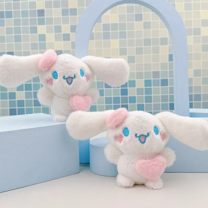 Sanrio Plush Keychain Pendant Doll Cartoon Cinnamoroll Cute Bag Pendant Car Keychain Plush Toy Christmas Gift