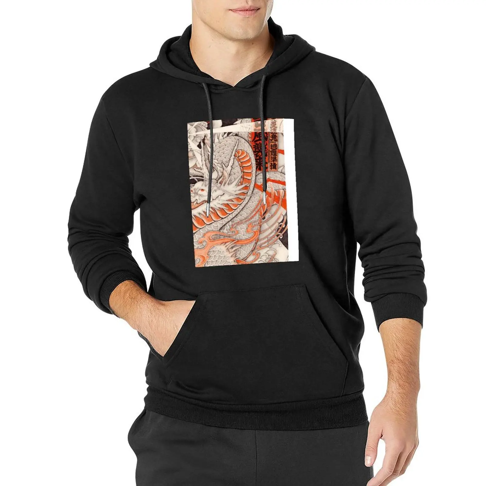 

Japanese tattoo typhoon dragon Pullover Hoodie japanese style new in hoodies and blouses