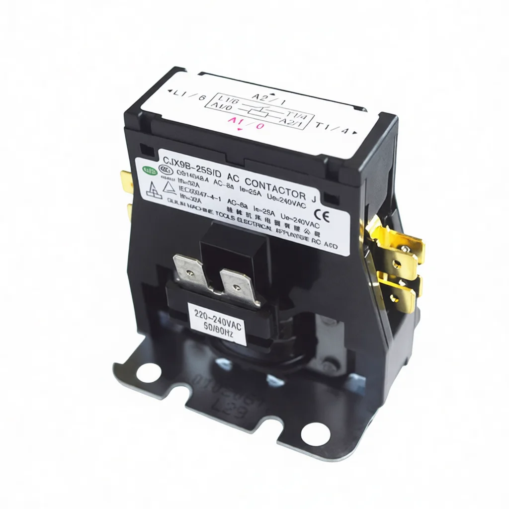CJX9B 25S D32S AC Contactor 220V Air Conditioner Compressor Relay Copper Silver Point Quiet Durable Replacement Electrical Parts