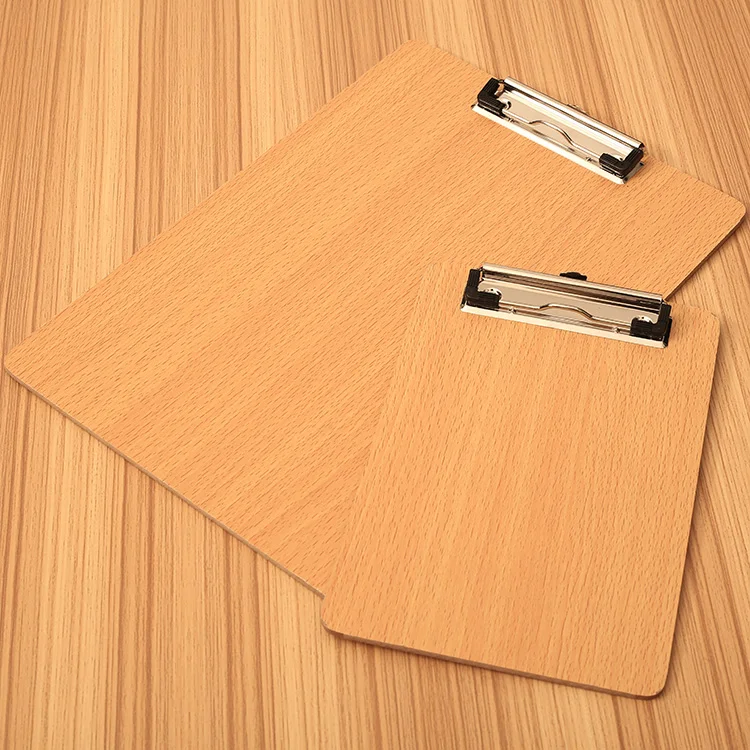 1pcs A4/A5 size wooden clipboard ranodm file Folder stationary board hard board Writing plate clip report office supplies