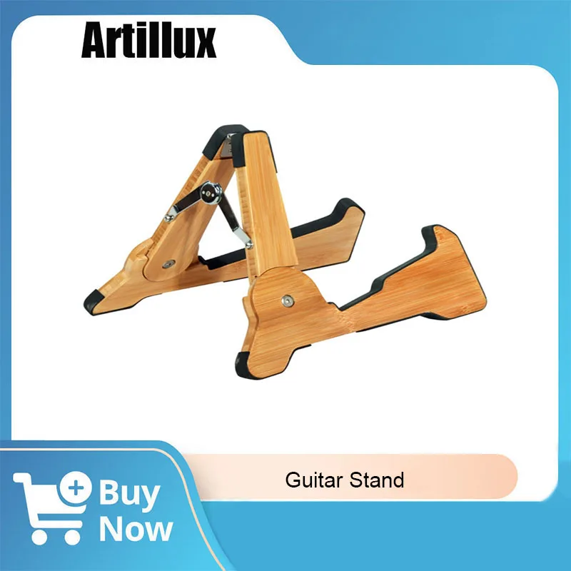 

1Pc Guitar Stand A-Frame For Acoustic Guitar Wooden Floor Bracket Lightweight and Easy to Fold Instrument Parts & Accessories