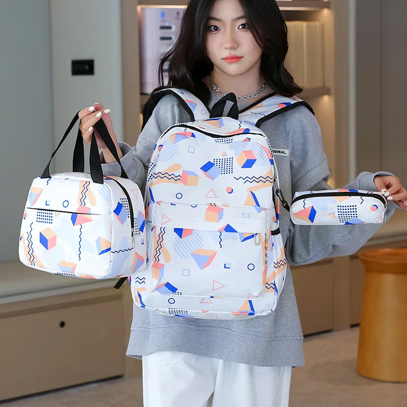 軽量スクールバッグ3点セット-防水アウトドアスポーツバッグ-女性用-中国ブランド-y5679