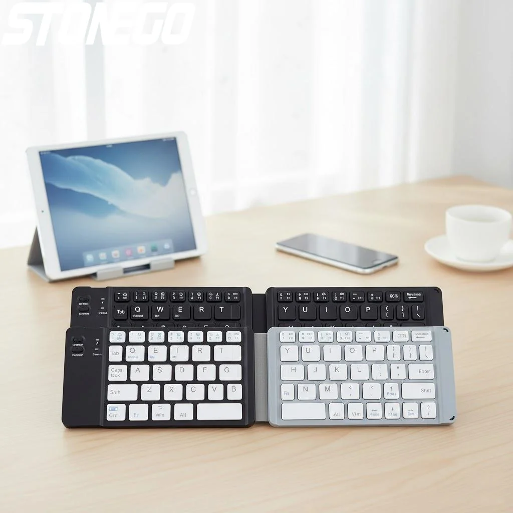 

Ультратонкая портативная складная Bluetooth-клавиатура, беспроводная, перезаряжаемая, для мобильных телефонов и планшетов, бесшумный набор текста