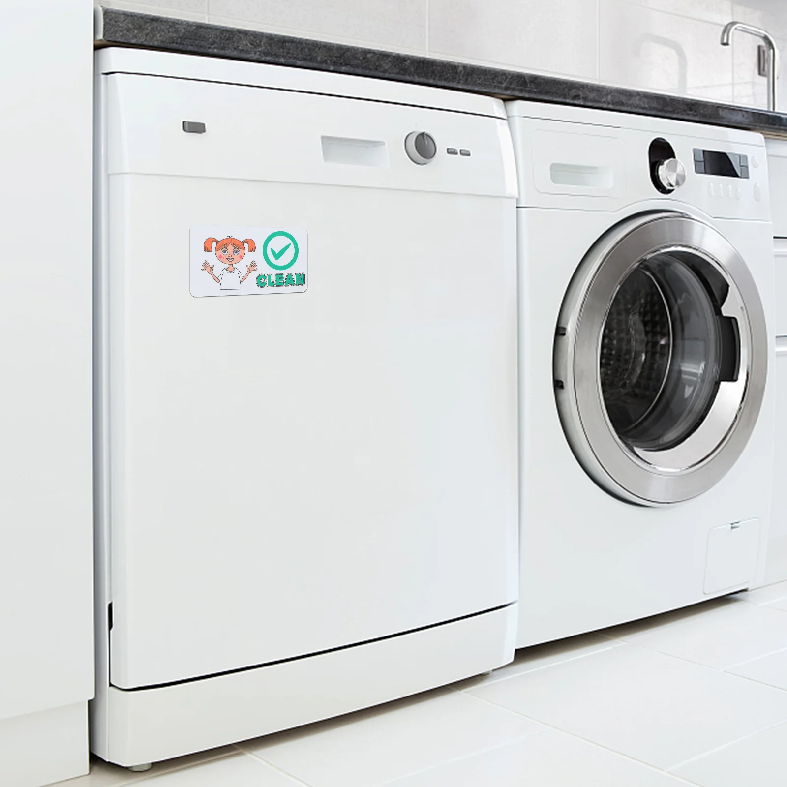 الكرتون غسالة الصحون المغناطيس نظيفة القذرة علامة المغناطيسي مؤشر البلاط للمطبخ غرفة الغسيل غسالة مكتب المنزل