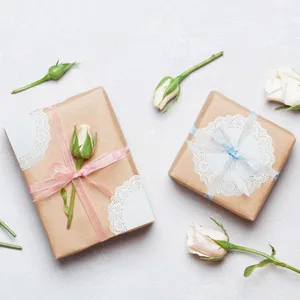 100 PCs weiße runde Spitze Coaster Placemat Papierpapier Kuchen Teppich DOILIES Verpackung Hochzeitsgeschenk für Geburtstag Weihnachtstisch Dekoration DIY 12 Hauptverkaufsgewebe für Sousplat - №10