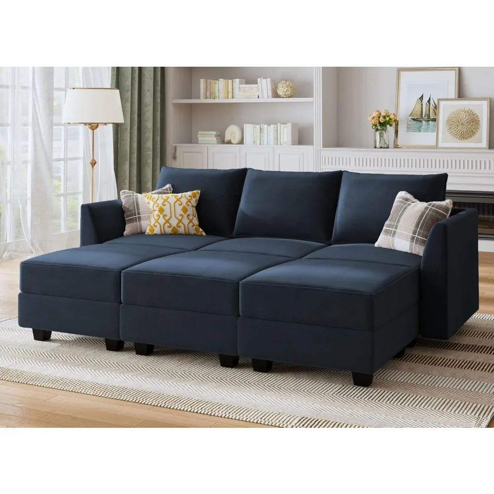 

Modular Sectional Sleeper Sofa with Storage Seat Velvet Sectionals Sofas with Chaise Sectional Couches for Living Room, sofa