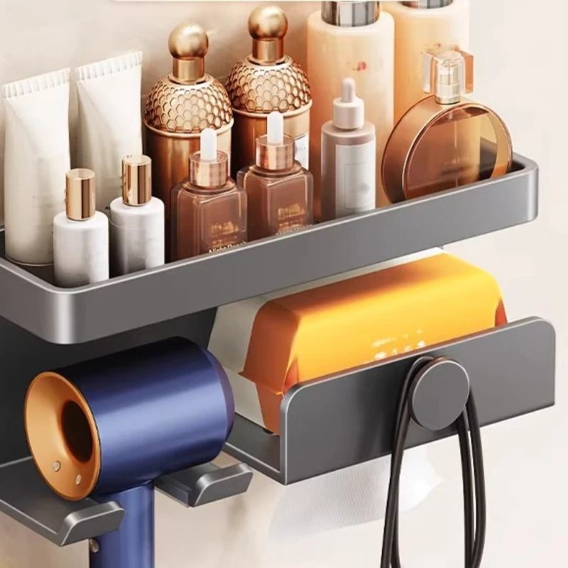 

Hair Dryer Shelf Hair Dryer Bracket No Punching Toilet