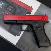 2025 New Soft Bullet and Airsoft Pistol Manual G17 G lock Toy Gun Lower Magazine Laser Outdoor Sports CS Game Kisd Gift