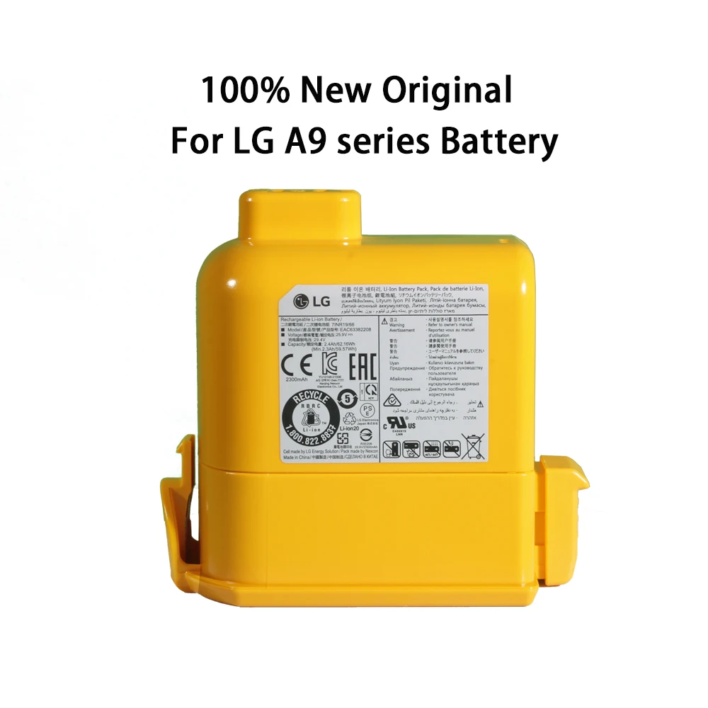 

100% New Original LG Vacuum Cleaner 2300mAh Battery For LG Cord Zero A9/A9+/PLUS A905M A907GMS A9MASTER2X Series EAC63382204