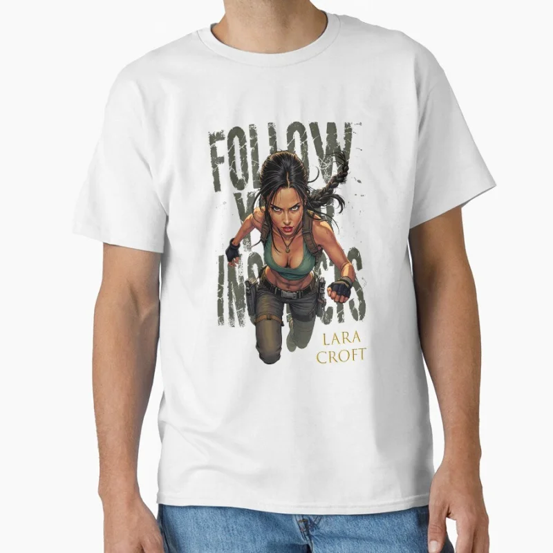 لارا كروفت/تبع غريبتك صعود قبر رايدر لعبة فيديو لمحبي هدية تي شيرت كبير الحجم بلايز S-6xl ملابس الكبار #2