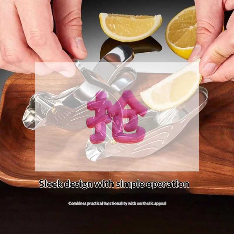 Stainless Steel Bird Fish Shaped Lemon Squeezer Mini Fruit Juicer Strainer Rust Proof Easy Operation Home Kitchen Bar Use