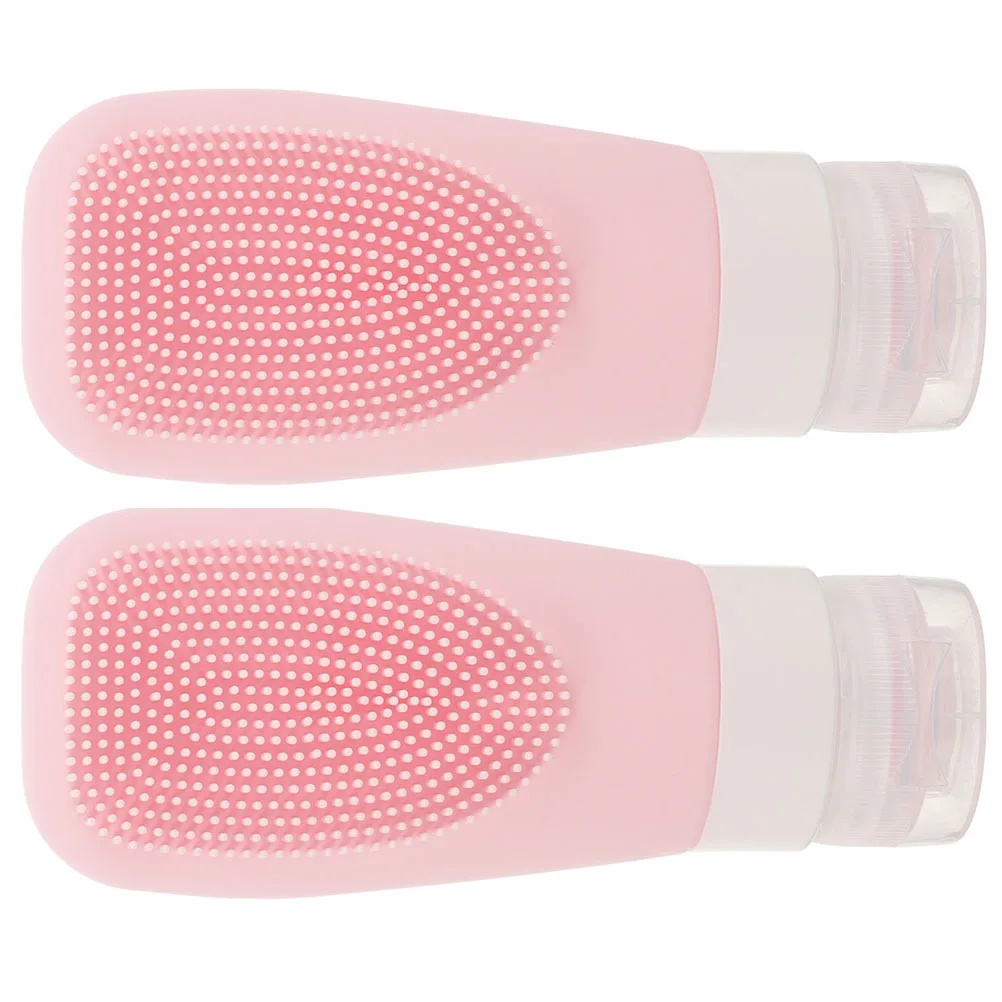 2Pcs Silicone Transfer Bottles 60Ml Leakproof Reusable Travel Containers for Cosmetics Skincare Perfume Essential Oil Lotion