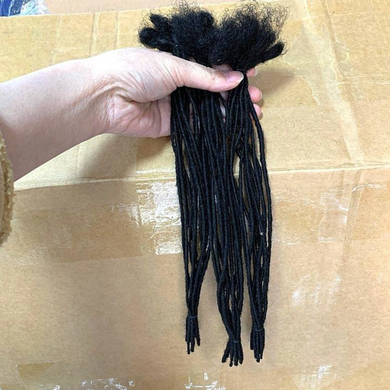 ملحقات Dreadlock شعر بشري حقيقي للرجال/النساء 0.2 سنتيمتر عرض ملحقات Loc الدائم 10 السواحل 8-20 بوصة Dreadlock البرازيلي