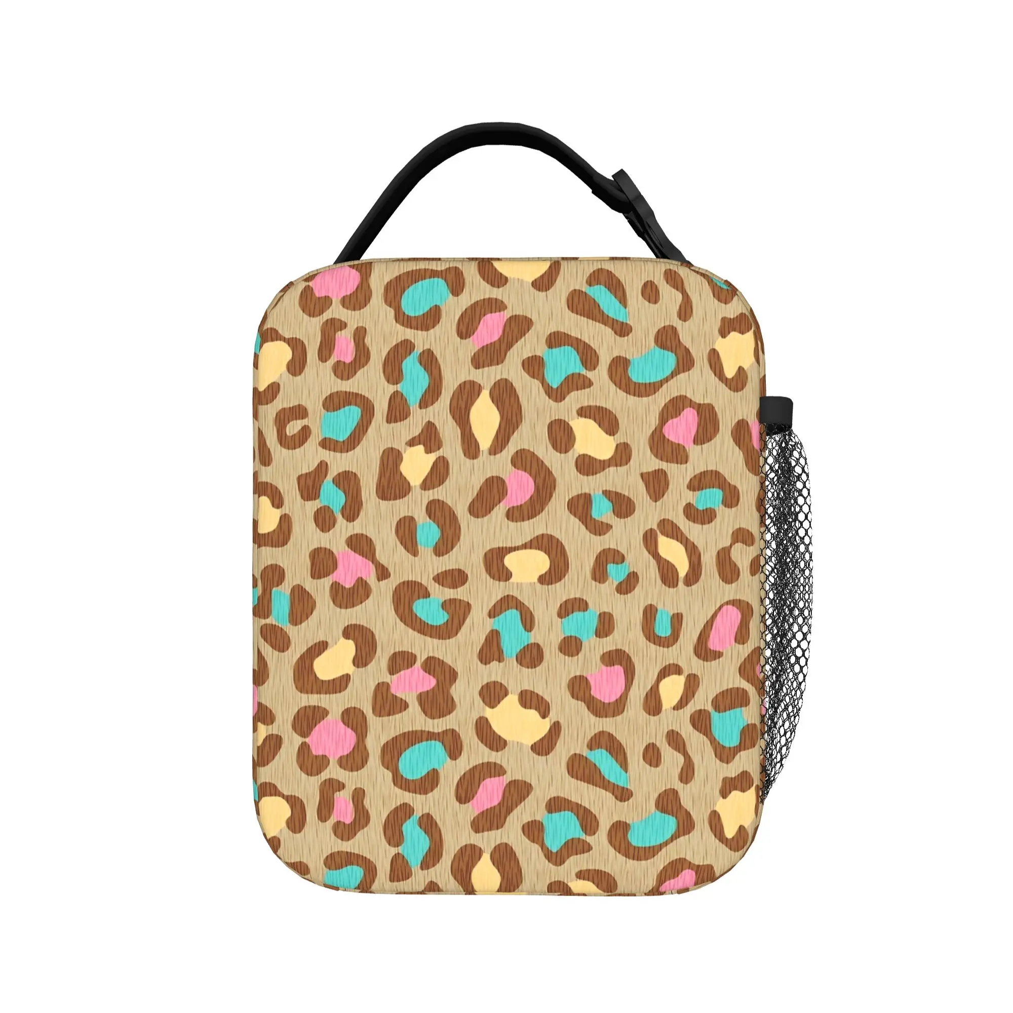 Leopard Ice Cream Thermal Insulated Lunch Bags for Travel  Portable Bento Box Cooler Thermal Lunch Boxes