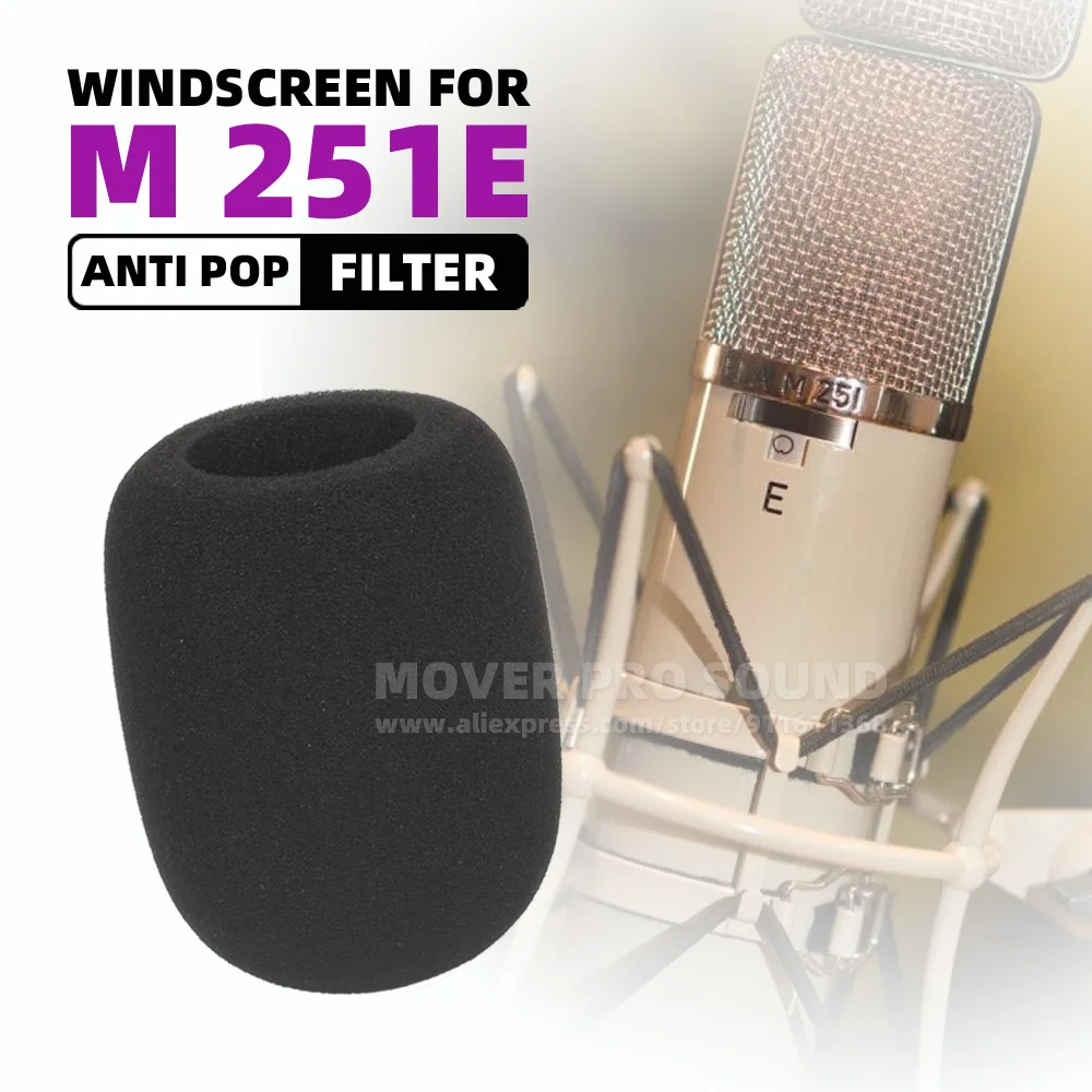 For TELEFUNKEN ELA M251 M 251 E M251E 251E Windshield Microphone Pop Filter Windscreen Dustproof Sponge Mic Windproof Foam Cover