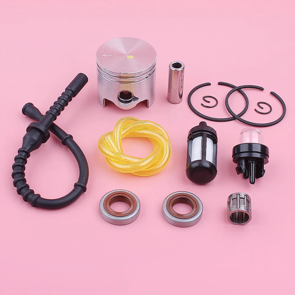 

38mm Piston Kit For Stihl FS200 FS 200 Fuel Filter Line Hose Primer Bulb Oil Seal Bearing Trimmer Replace Spare Part