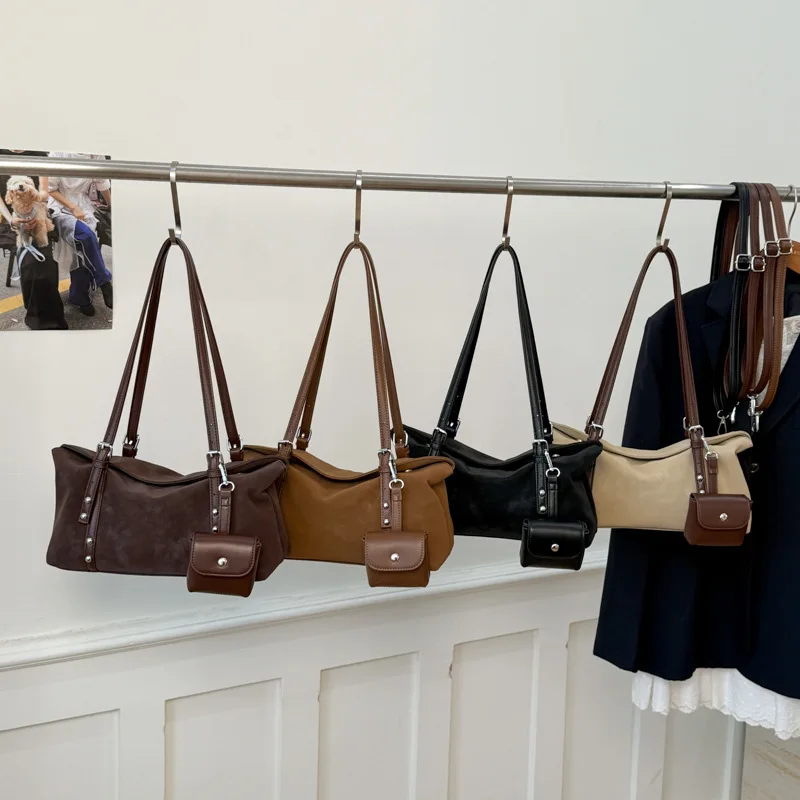 2025 Autumn Winter Shoulder Bag, Minimalist Top Handle Purse for Women, Chic Crossbody Tote, Versatile Day to Night Bag Textured