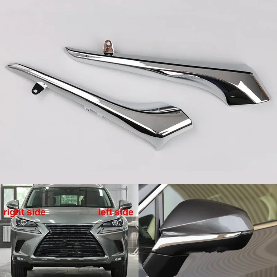 For Lexus NX NX200 NX300 2015-2022 Replace Car Outside Rearview Mirror Lower Cover Chrome Trim Strip