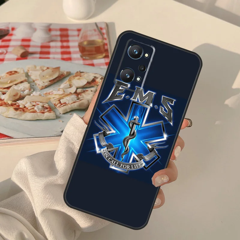 EMT EMS الإنقاذ الطبي ل Realme GT 7 Pro 6 5 GT 6T C67 C61 C55 C53 C51 C21Y C25S C75 11 12 13 14 Pro Plus Case