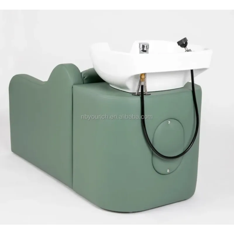 Nowoczesne krzesło fryzjerskie z umywalką do mycia włosów, krzesło do masażu, meble salonowe, jednostki do mycia włosów z oparciem, krzesło do mycia włosów z umywalką, tradycyjne