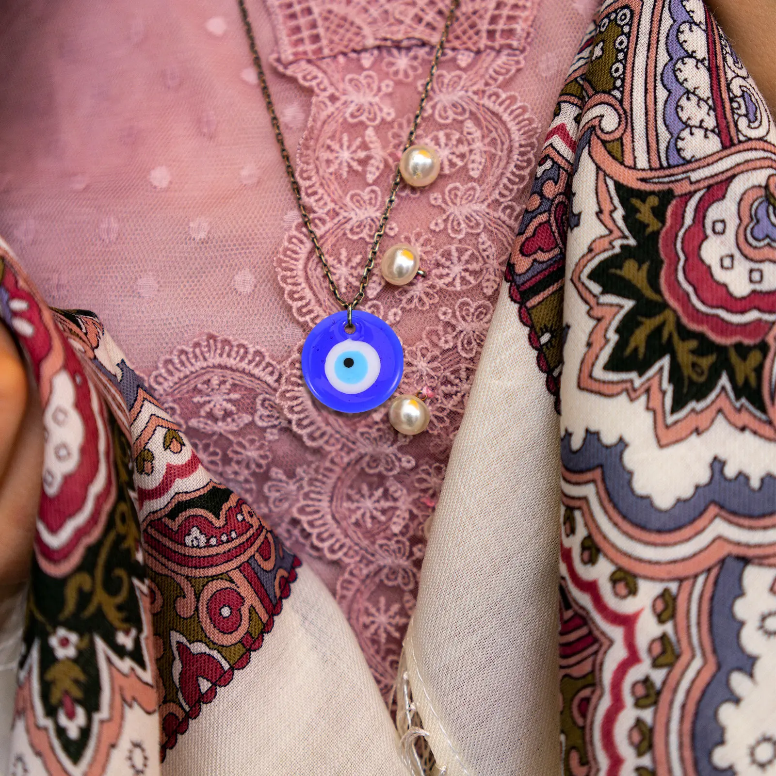 5Pcs Evil Eye Charms Glass Pendants DIY Jewelry Making Kit for Bracelets Necklaces Earrings Craft Supplies Evil Eye Pendants