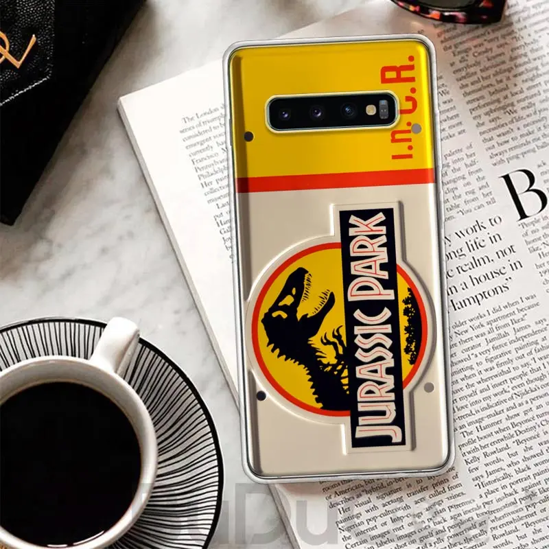 Jurassic Park Dinosaur World Cover For Samsung Galaxy S23 S22 S24 Ultra S21 Plus S20 FE Phone Case S10 + S10E S9 S8 Print Coque