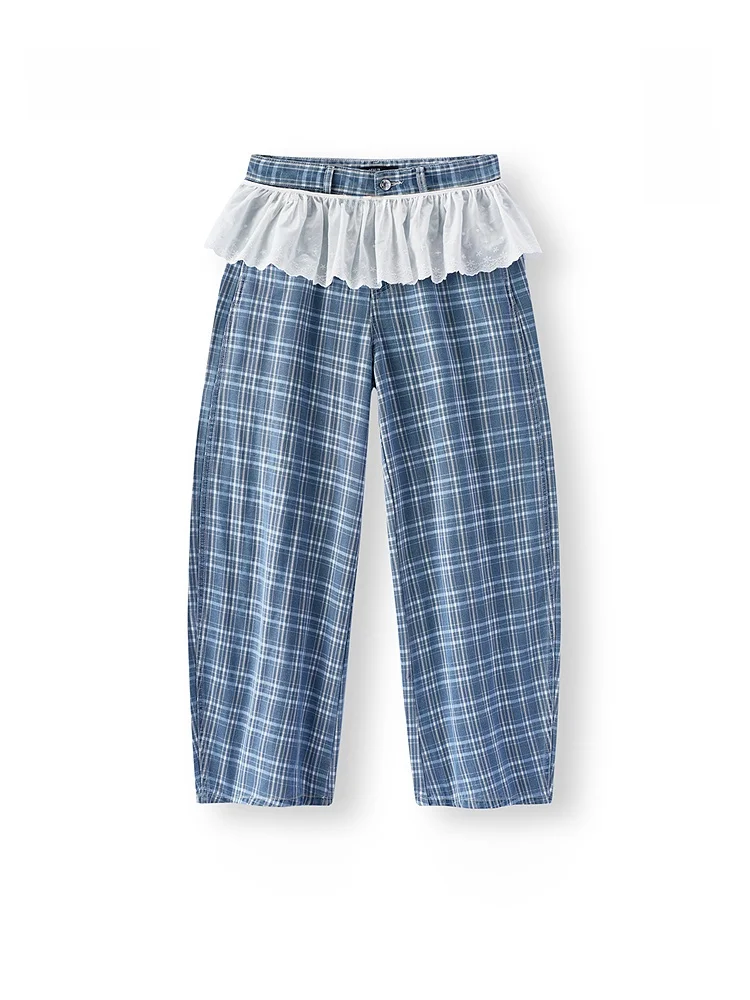 

Semir Women's Summer Lazy Loose Jeans Knife Hem Cotton Blend Zipper Closure Casual Sweet Sle Streetwear