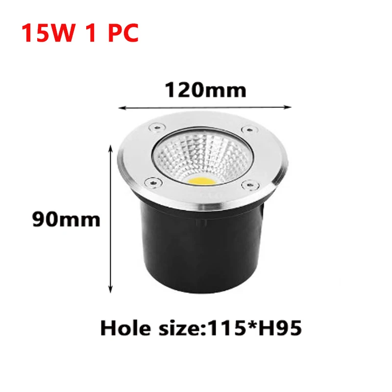 Imagem -03 - Luz Conduzida Exterior Impermeável do Ponto Luzes do Jardim Luz Recessed Enterrada da Plataforma Lâmpadas Subterrâneas Iluminação da Calçada Ip67 5w 10w 15w 220v 24v