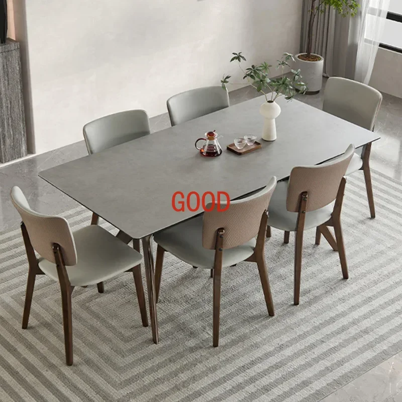 Luxury Rectangle Dining Table Italy Nordic Style Home Modern Dining Table Legs Metal Mesas De Jantar Garden Furniture Sets