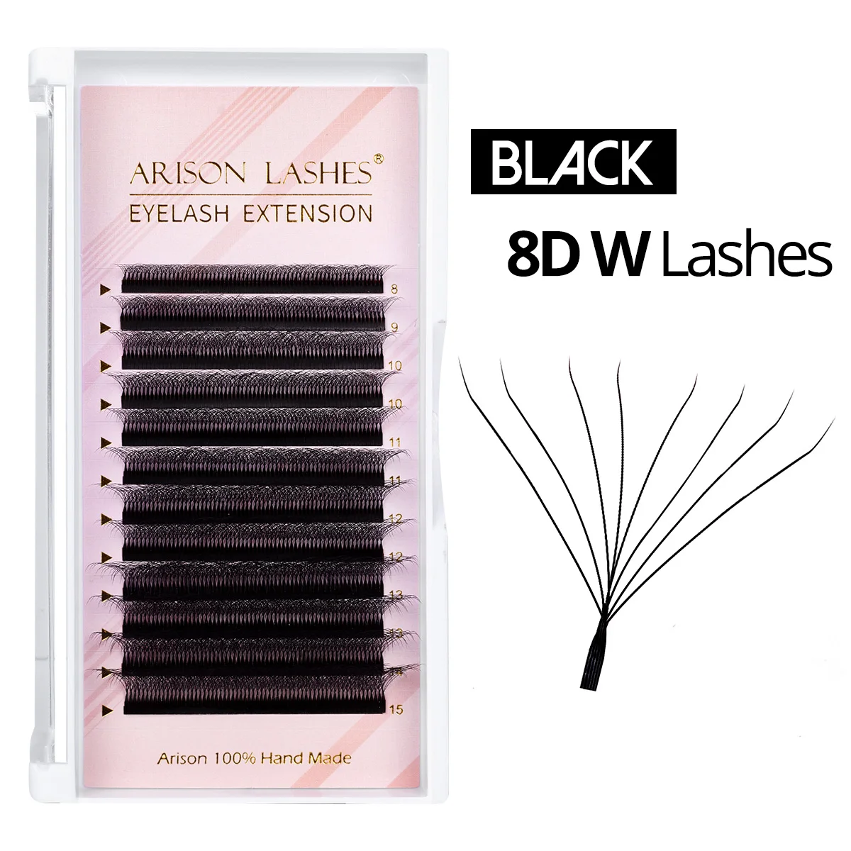 ARISON YY Wimpern und 3D/4D/5D W-Form Wimpern Brasileiro Vorgefertigte Volumen-Wimpernverlängerung Weiche Dünne Leicht Anbringbare Verlängerung