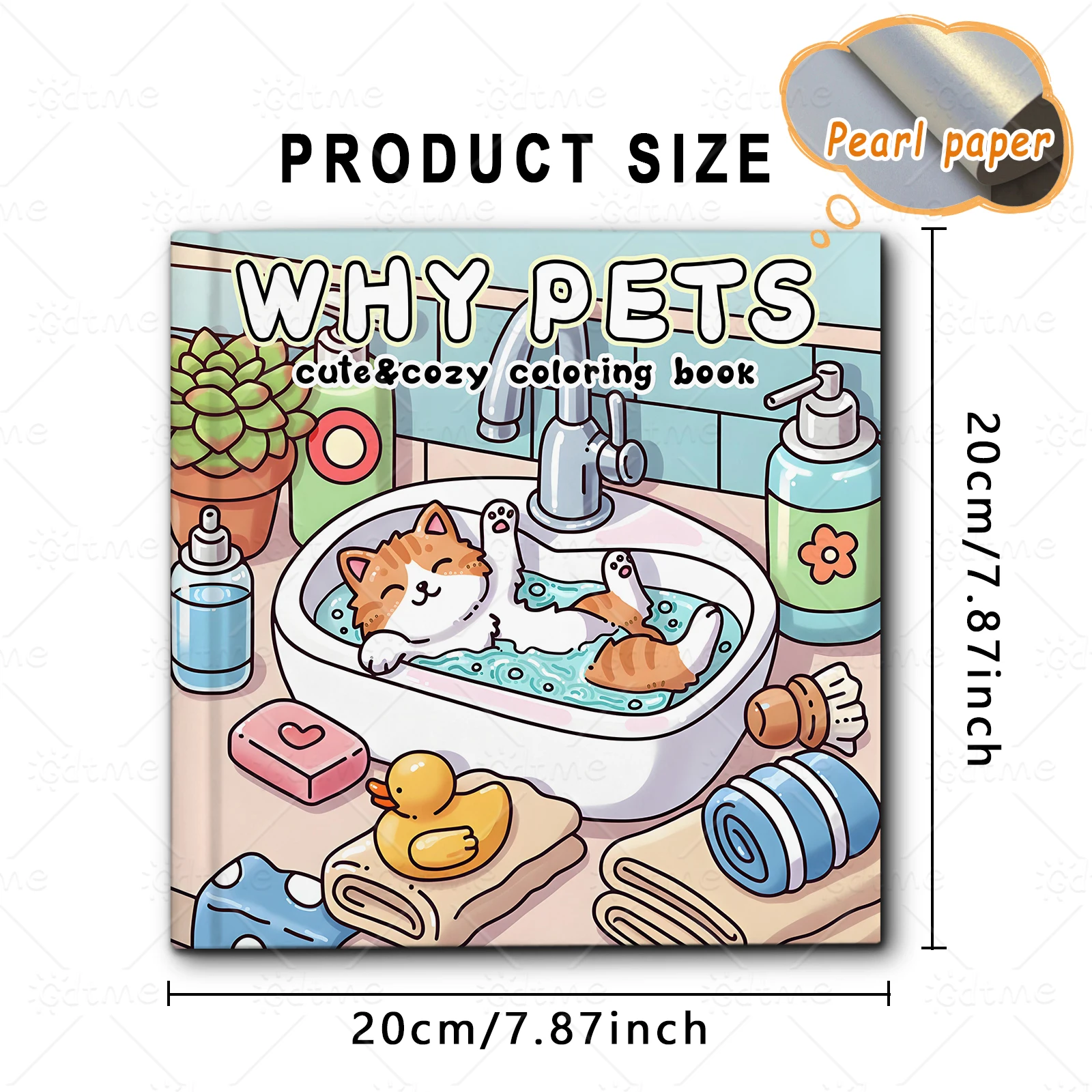 WHY PETS Bold-easy Patterns Coloring Book for Adults Cute Drawing Book Perfect Gift for Party and Birthday