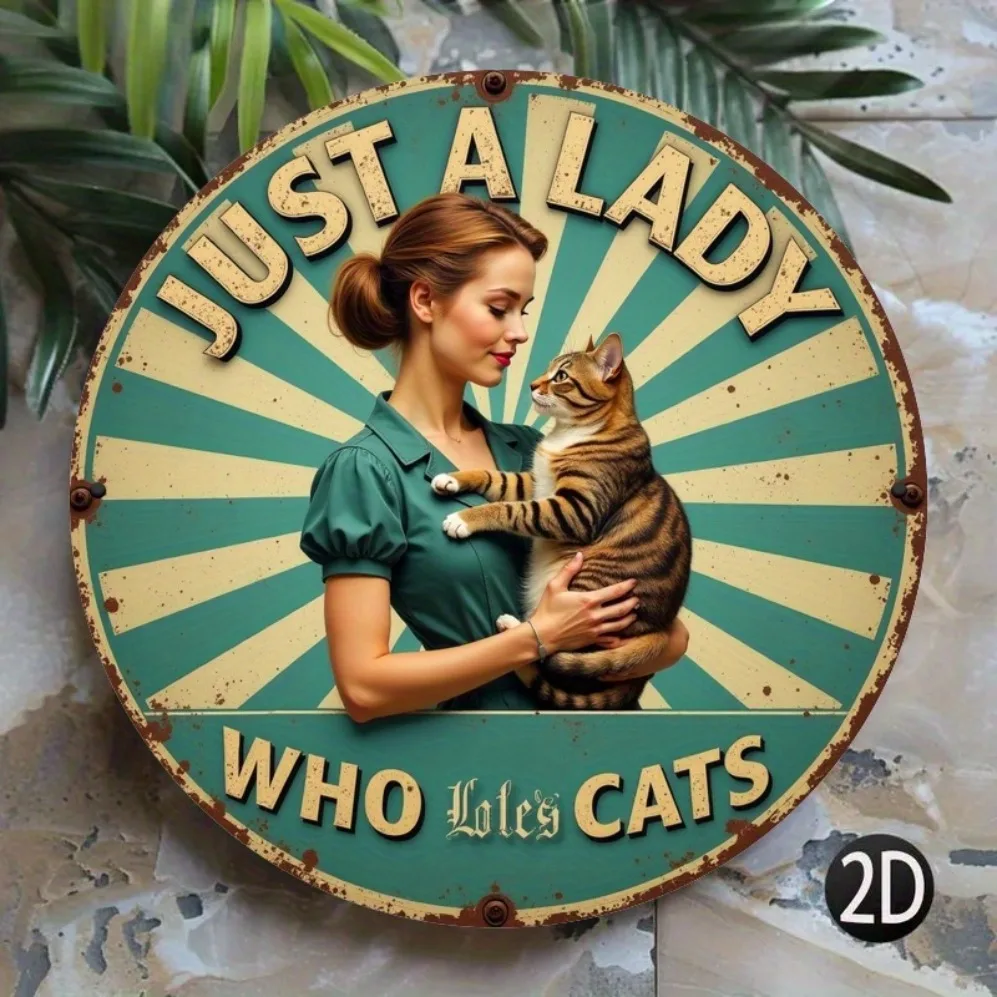 

[2D Flat] 1pc Metal Printed Sign, Sign Decorative Plaque, Easy to Install,Suitable for Bedroom and Restaurant Bar Cafe Door Pane