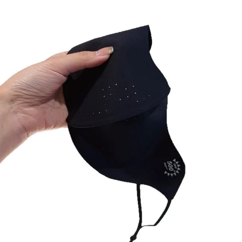 2025 الربيع الصيف UPF500 قناع الحرير الجليد قوس تصميم 7A مضاد للجراثيم المضادة للبكتيريا قناع الحماية من الشمس شكل قوس بارد