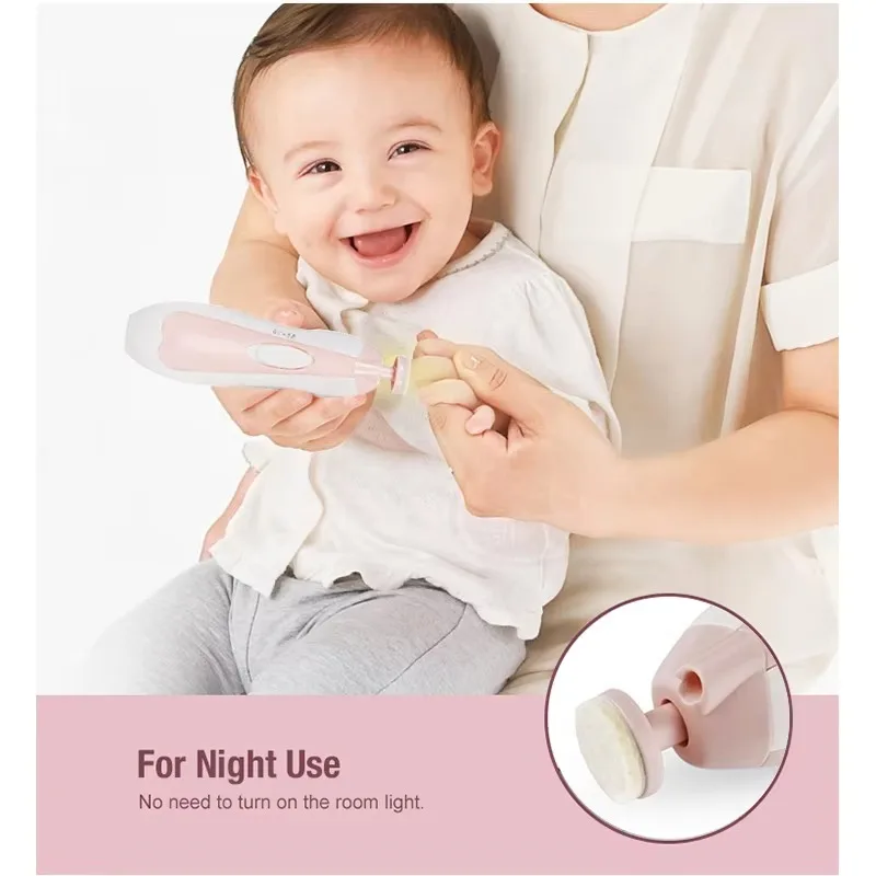 Electric Baby Nail Trimmer Kit Portable Safe Nail Clipper for Newborn Infant Mother Manicure Care Tool