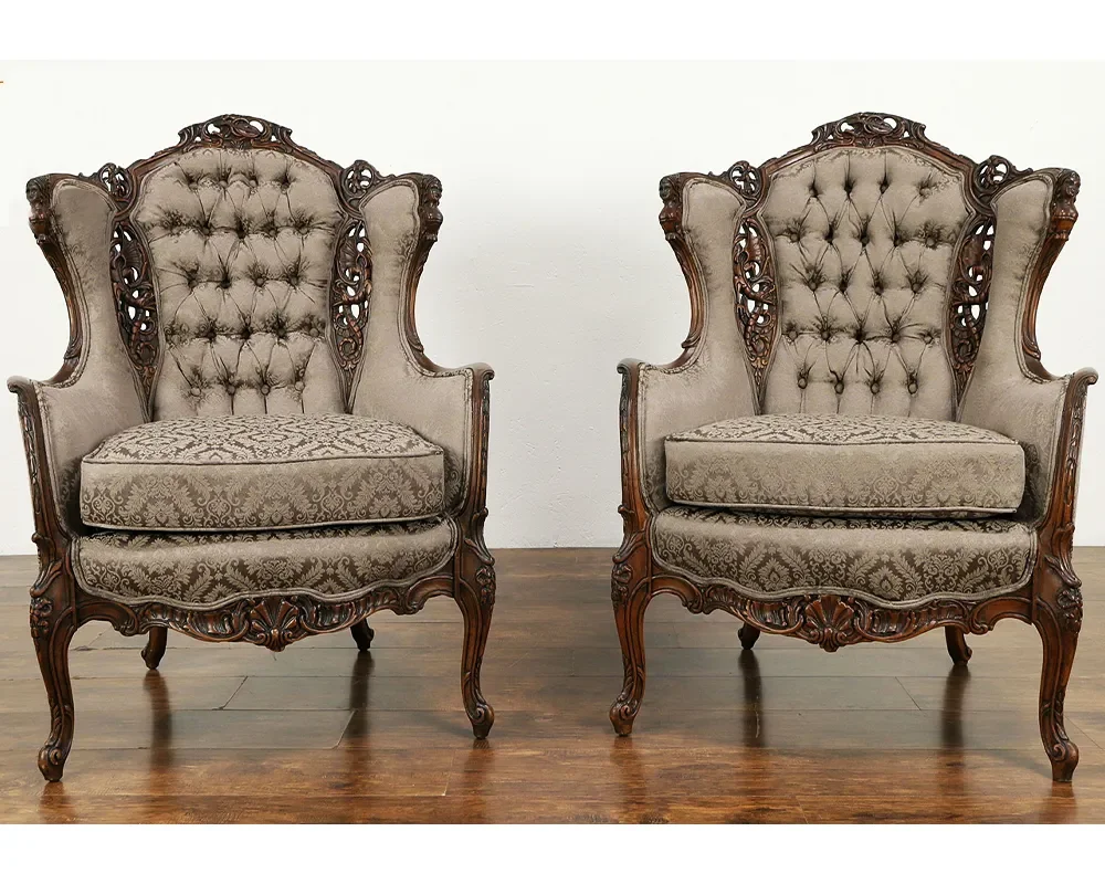 Antique Style Premium Handcrafted Wing Chair