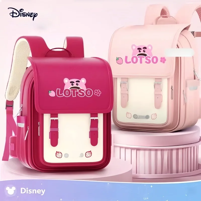 

Genuine Disney Strawberry Bear Lots-O'-Huggin Bear Student Backpack For Boys And Girls, Reducing Weight, Dual Shoulder Backpack