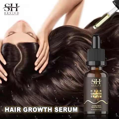 Sevich 20ml Ginger Extract Hair Growth Serum Prevent Hair Loss Oil Scalp Treatments Fast Growing Hair Care Products for Unisex