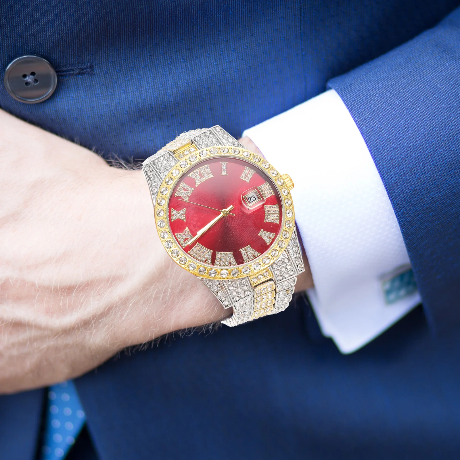 

Stainless Steel Watch Men Adjustable Strap Decorative Wrist Watch Fashion GiftVintage Timepiece