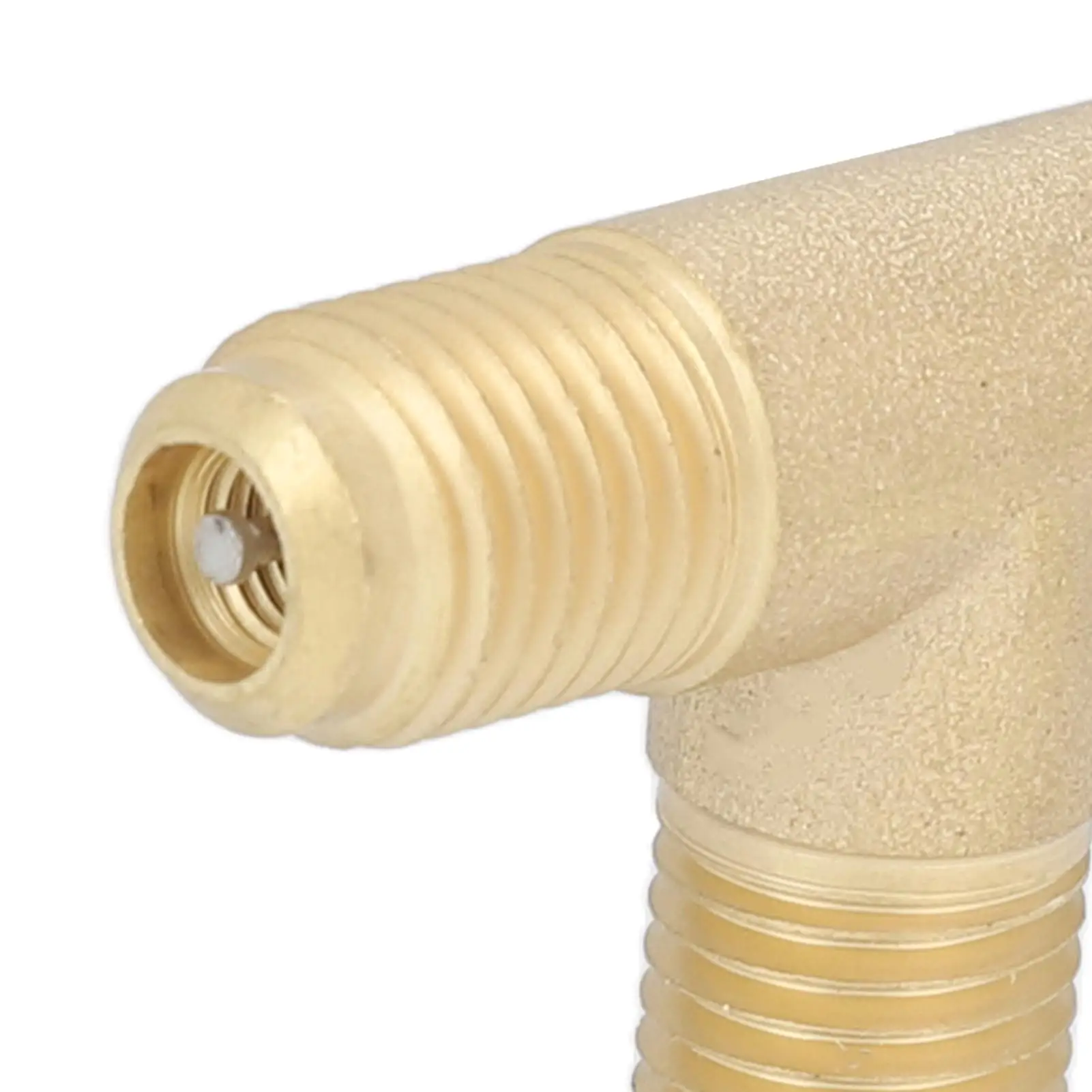 Brass Tee Adapter w/ Valve Core & Sturdy Structure for r22 R12 R134 Refrigerant Connection