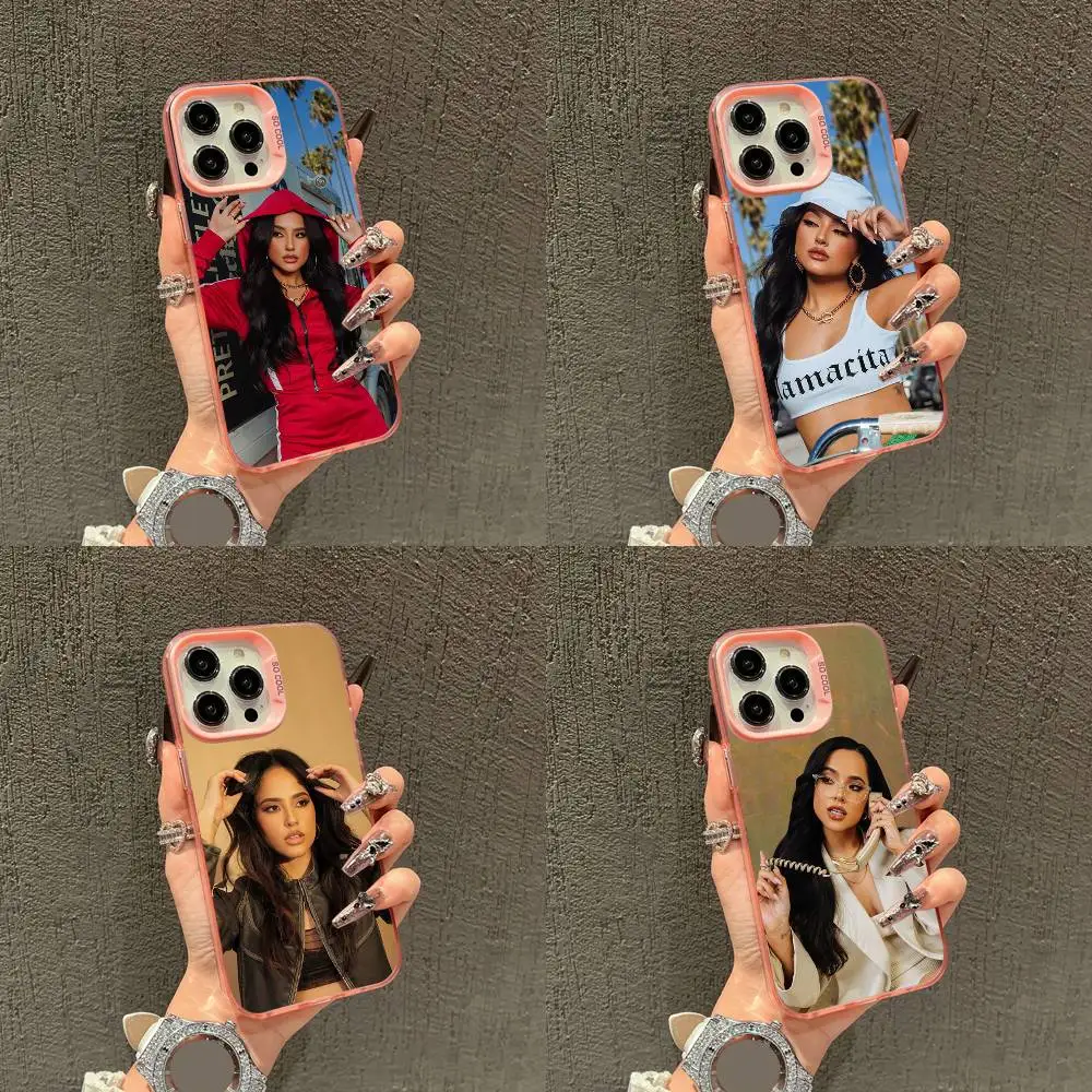 Funda para Teléfono Becky S-Singer E-Encuentros G para iPhone 17, 16, 15, 14, 13, 12, 11, Pro, Max, Plus, E, SE4, Air, Mini, Color Rosa, Caja IMD