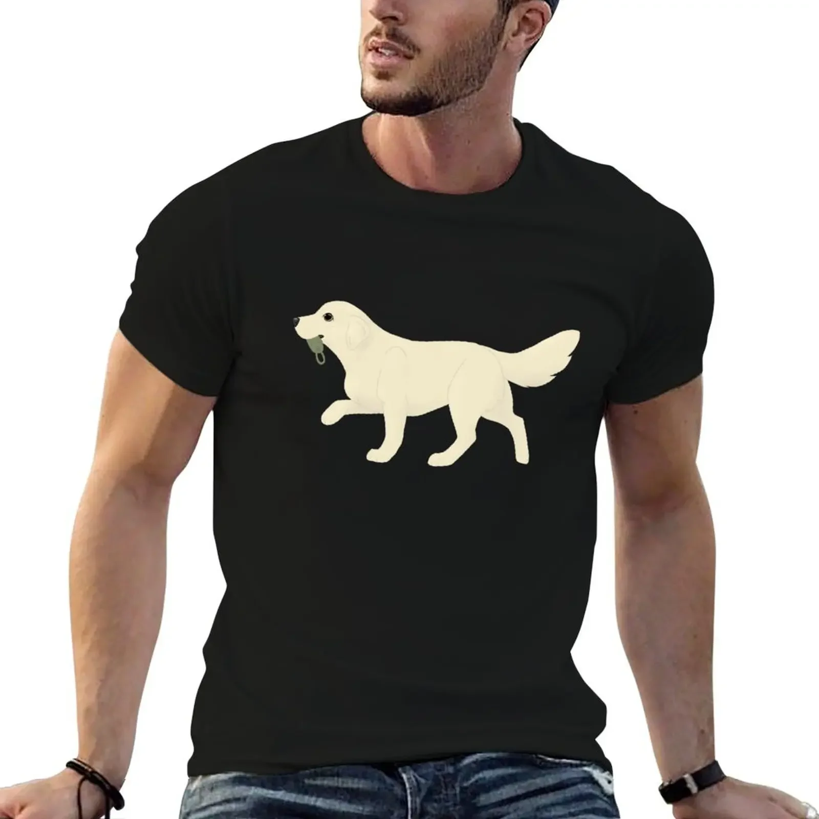 

Chibi Golden Retriever - Light Yellow T-Shirt aesthetic clothes heavyweights summer tops workout shirts for men