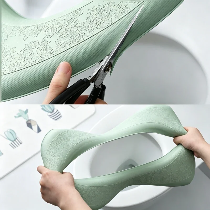 Household Eva Foam Toilet Pads Waterproof Seat Cushions Universal Rotundity Thickening Cartoon Bathroom Decor Supplies 4 Colors